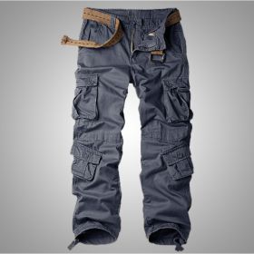 Three-dimensional Pocket Overalls Men's Multi-pocket (Option: Dark Grey-29)