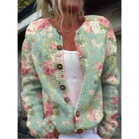 3D Digital Printing Cardigan Knitted Coat (Option: Style5-4XL)