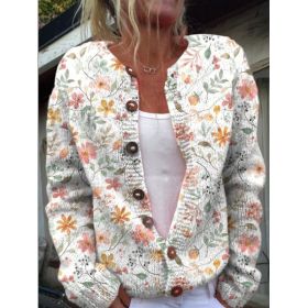 3D Digital Printing Cardigan Knitted Coat (Option: Hwjef8dcef0-4XL)