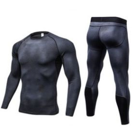 Men's Casual And Comfortable Compression Muscle Gym Shorts (Option: Black-S-Long)