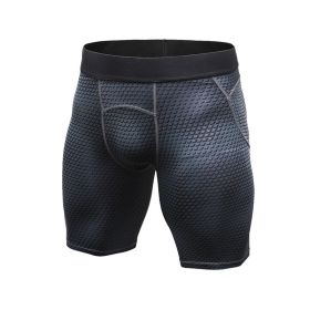 Men's Casual And Comfortable Compression Muscle Gym Shorts (Option: Black-XXL-Short)
