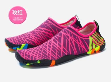 2022 Sports Water Sneakers Unisex Swimming Aqua Seaside Slippers Surf Upstream Light Quick-Drying Beach Water Shoes (Color: RRd, Shoe Size: 36)