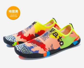 2022 Sports Water Sneakers Unisex Swimming Aqua Seaside Slippers Surf Upstream Light Quick-Drying Beach Water Shoes (Color: Mor, Shoe Size: 46)