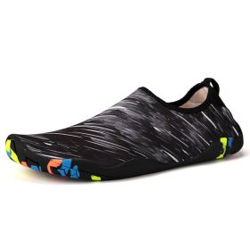 2022 Sports Water Sneakers Unisex Swimming Aqua Seaside Slippers Surf Upstream Light Quick-Drying Beach Water Shoes (Color: Bk, Shoe Size: 37)