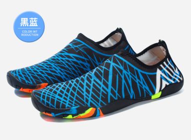 2022 Sports Water Sneakers Unisex Swimming Aqua Seaside Slippers Surf Upstream Light Quick-Drying Beach Water Shoes (Color: Bu, Shoe Size: 42)