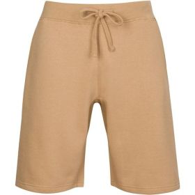 Fleece Sweat Shorts (Color: Sand, size: L)
