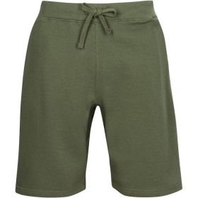 Fleece Sweat Shorts (Color: Olive, size: M)