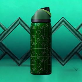 304 Stainless Steel Outdoor Sports Water Bottle, Portable and Leak-Proof, Suitable for Daily Outings, Mountain Climbing, Fitness and Other Scenar (Color: Gree)