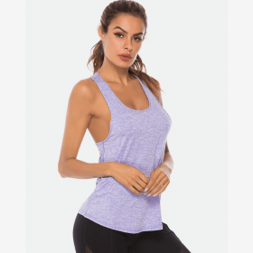 JupiterGear Scoop-Neck Long Tank Top (Color: Lavender, size: XL)