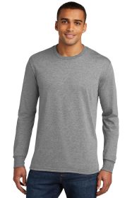 District Perfect Tri Long Sleeve Tee DM132 (Color: Grey Frost, size: 4XL)