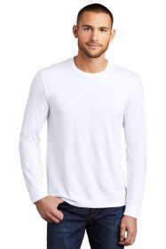 District Perfect Tri Long Sleeve Tee DM132 (Color: White, size: 4XL)
