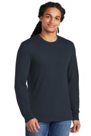 District Perfect Tri Long Sleeve Tee DM132 (Color: New Navy, size: 3XL)