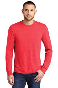 District Perfect Tri Long Sleeve Tee DM132 (Color: Red Frost, size: M)