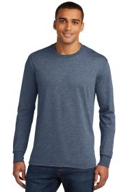 District Perfect Tri Long Sleeve Tee DM132 (Color: Navy Frost, size: 2XL)