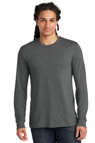 District Perfect Tri Long Sleeve Tee DM132 (Color: Heathered Charcoal, size: XL)